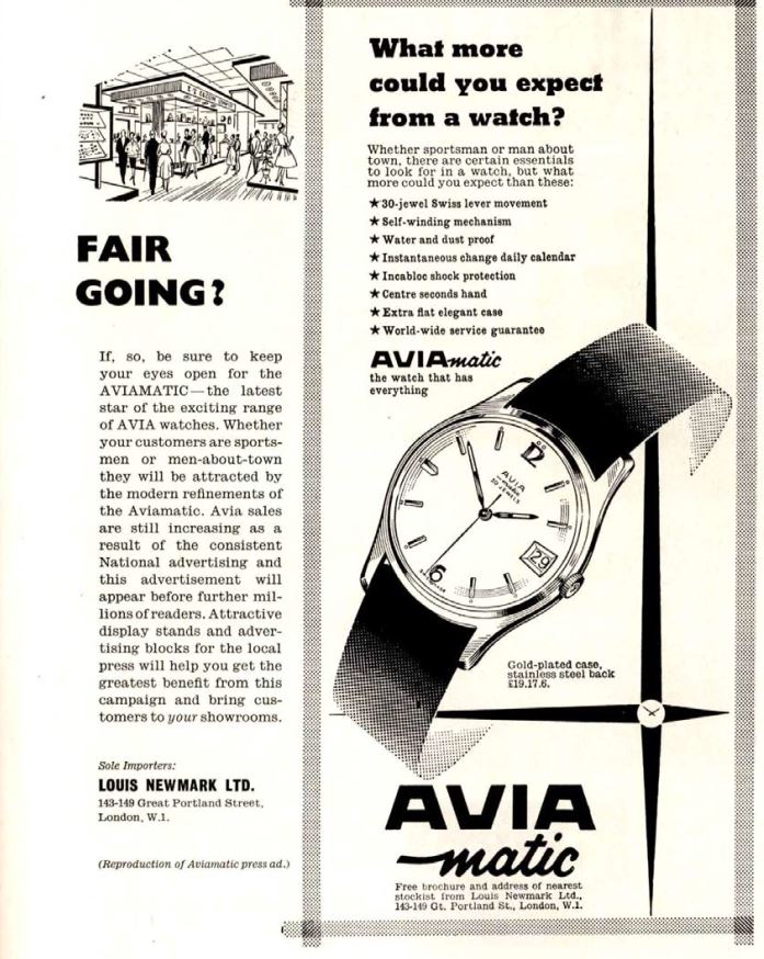 Avia-matic advertisement, 1961.