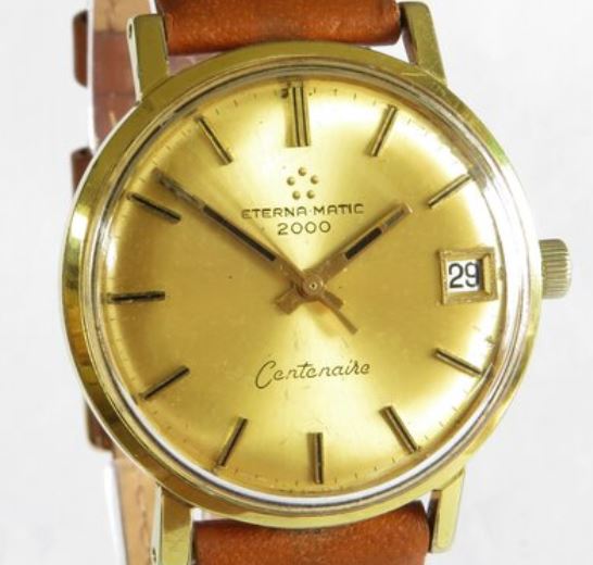 Vintage Eterna-matic 2000 Centenaire watch, 1968.