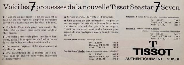 Tissot Seastar Seven advertisement 1960s