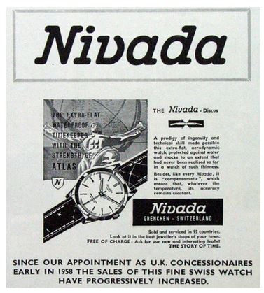 Nivada advertisement, 1959.