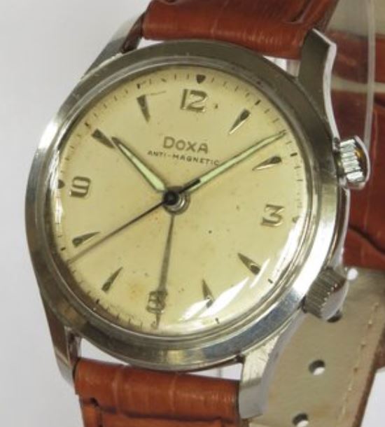 Doxa Cricket alarm watch, 1950s.