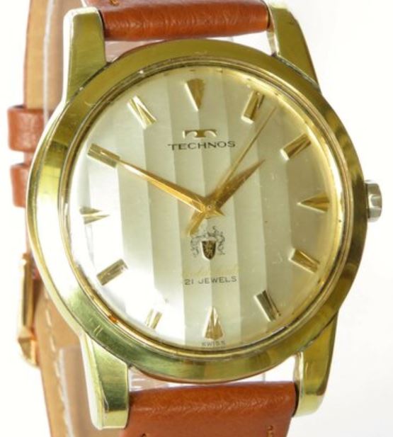 Technos Goldshield wristwatch, 1960s.