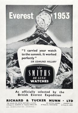 Smiths De Luxe Everest advertisement.